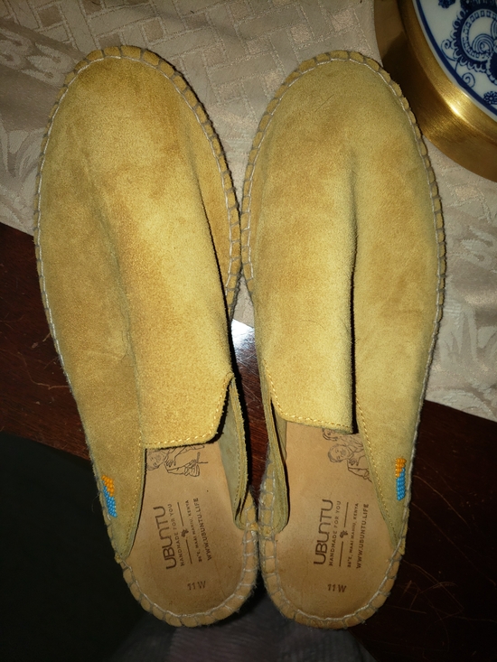 Ubuntu Life Shoes - UBUNTU Suede Slip-On Mules in Mustard Yellow